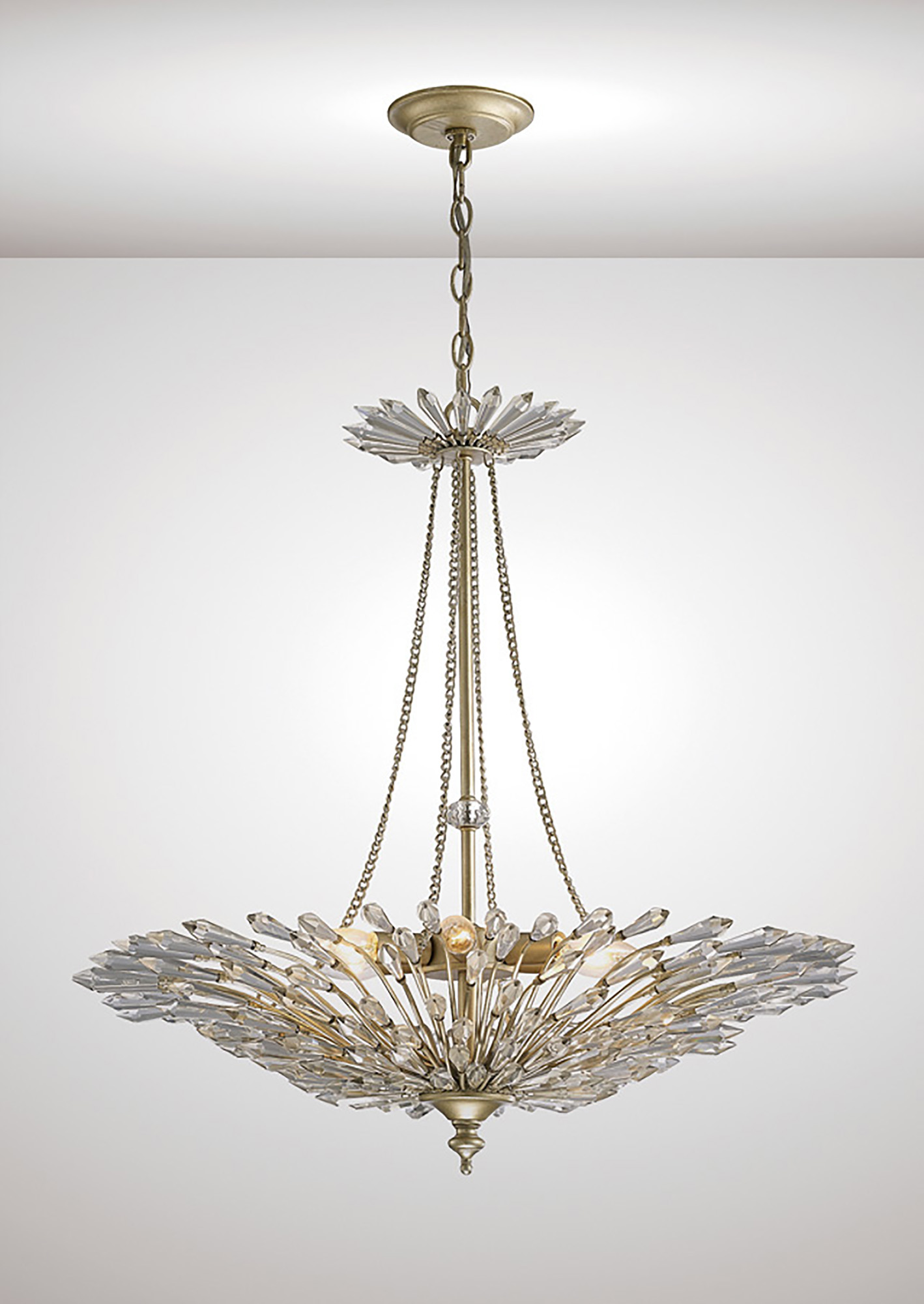 Fay Crystal Ceiling Lights Diyas Statement Crystal Fittings